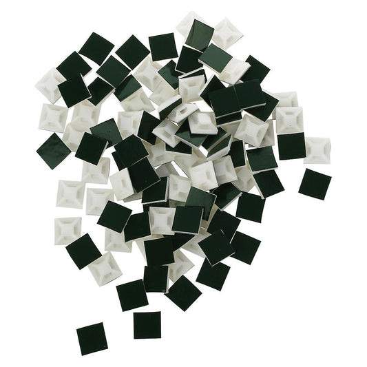 Self-adhesive Plastic Wire Bundle Holder 3mm Cable Tie Mount Base 100pcs