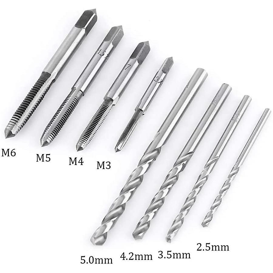 9pcs Adjustable T-handle Ratchet Tap Holder Wrench Tool Set