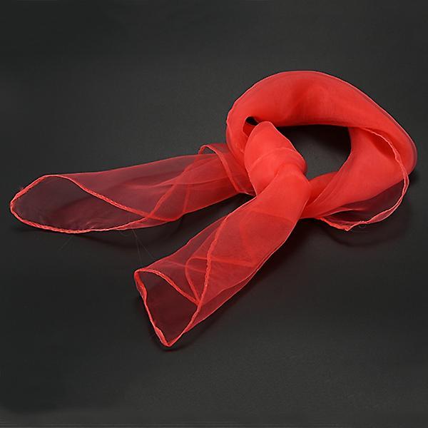Plain Chiffon Neck Scarf Head Scarves 70 Cm X 70cm (white)
