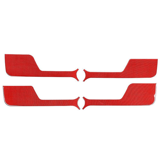 Interior Door Panel Trim for Dodge Ram 2018-2022,red Carbon Fiber