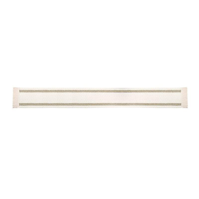 Macrame Table Runner, Cream Beige Boho Table Runner with Tassels