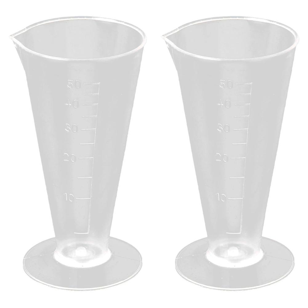 2x 50ml Kchenlabor Kunststoffmessbecher Messbecher