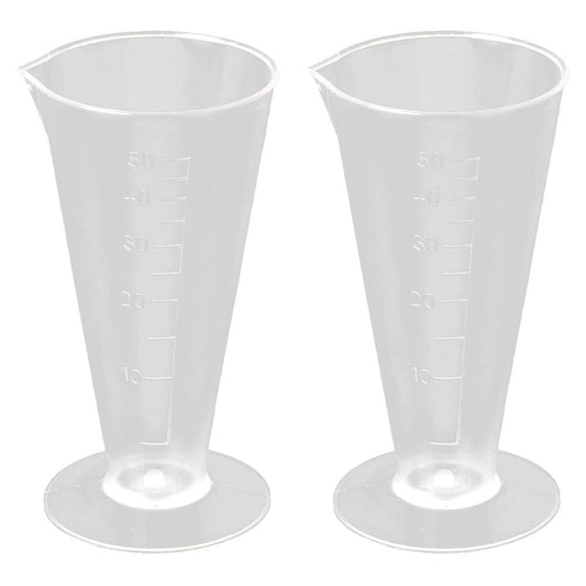 2x 50ml Kchenlabor Kunststoffmessbecher Messbecher