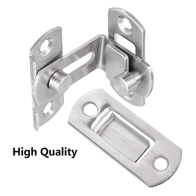 2 Pcs Right Angle Door Hasp Bending Latch Buckle for Doors and Window