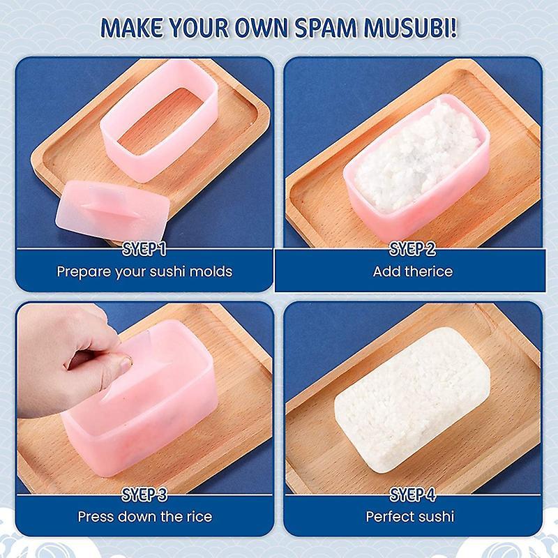 Sushi Maker Molds Onigiri Mold Non Stick for Home Kitchen Restaurant