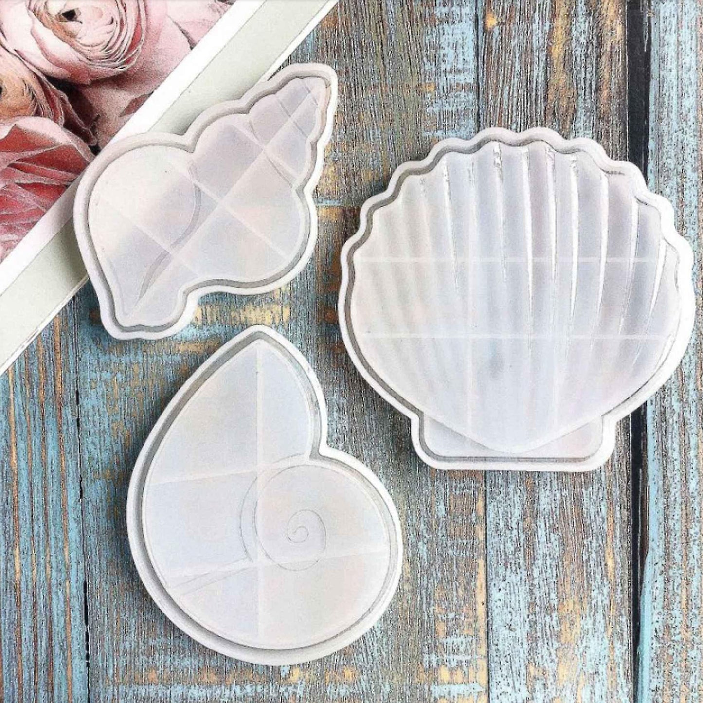 4pcs Diy Resin Tray Molds Jewelry Tray Mold Tray for Epoxy for Resin