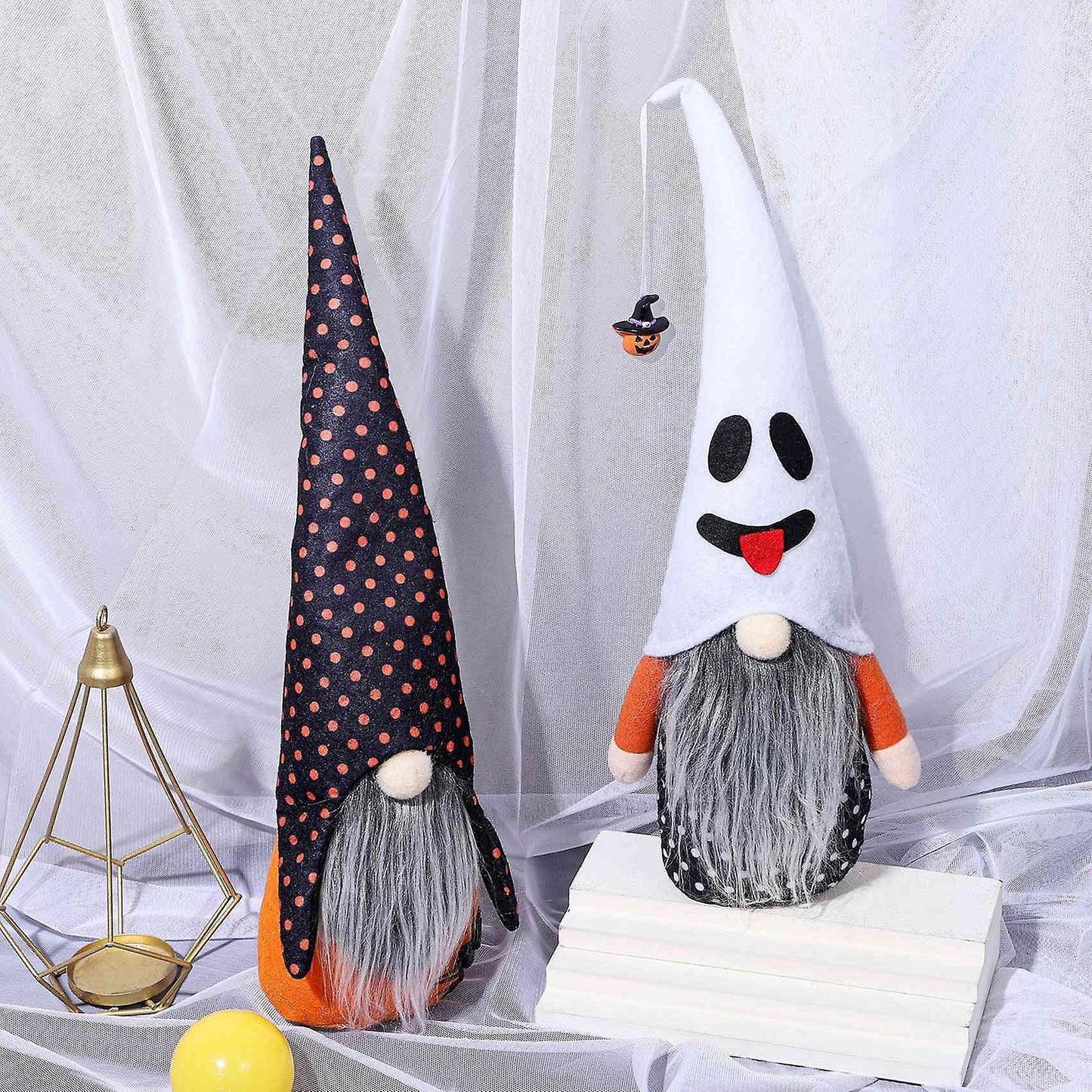 Halloween Faceless Dolls, Halloween Decorations (white Hat Models)