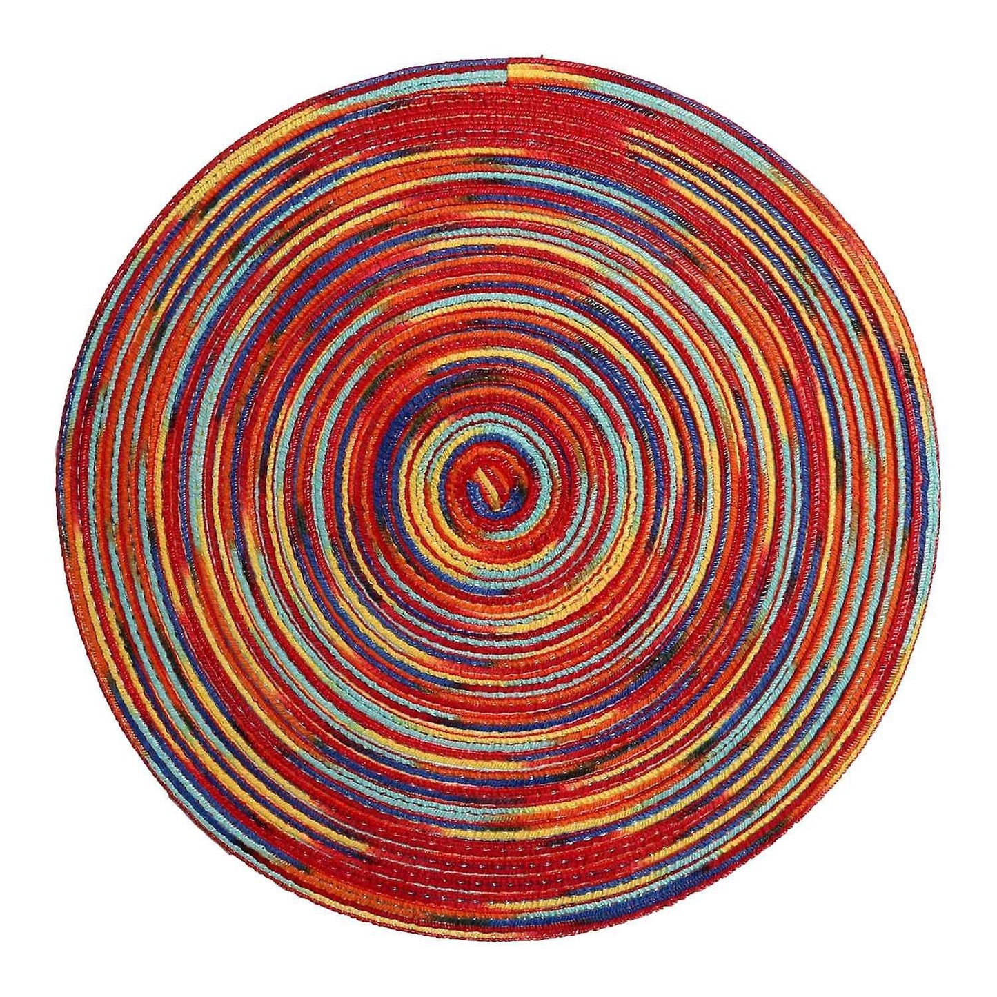 Round Braided Placemats Set Of 4 Decorative Colorful Placemats