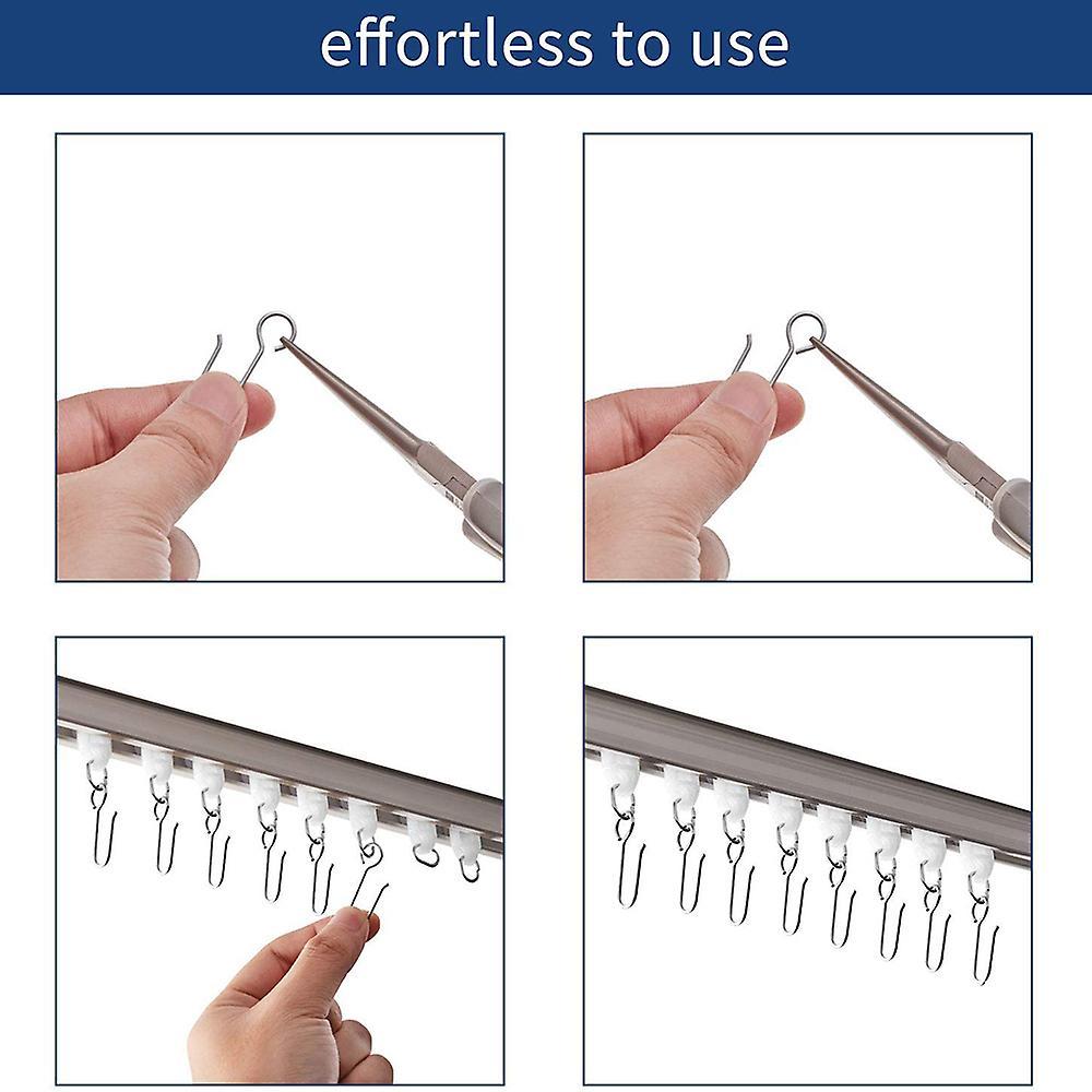 120 Pcs Metal Curtain Track Hooks S Shaped Small Curtain Hooks Steel