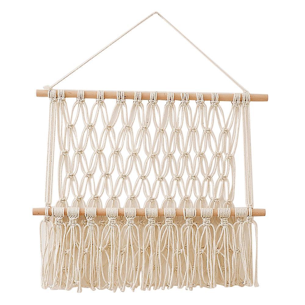 Macrame Magazine Storage Organizer Wall Hanging Decor A