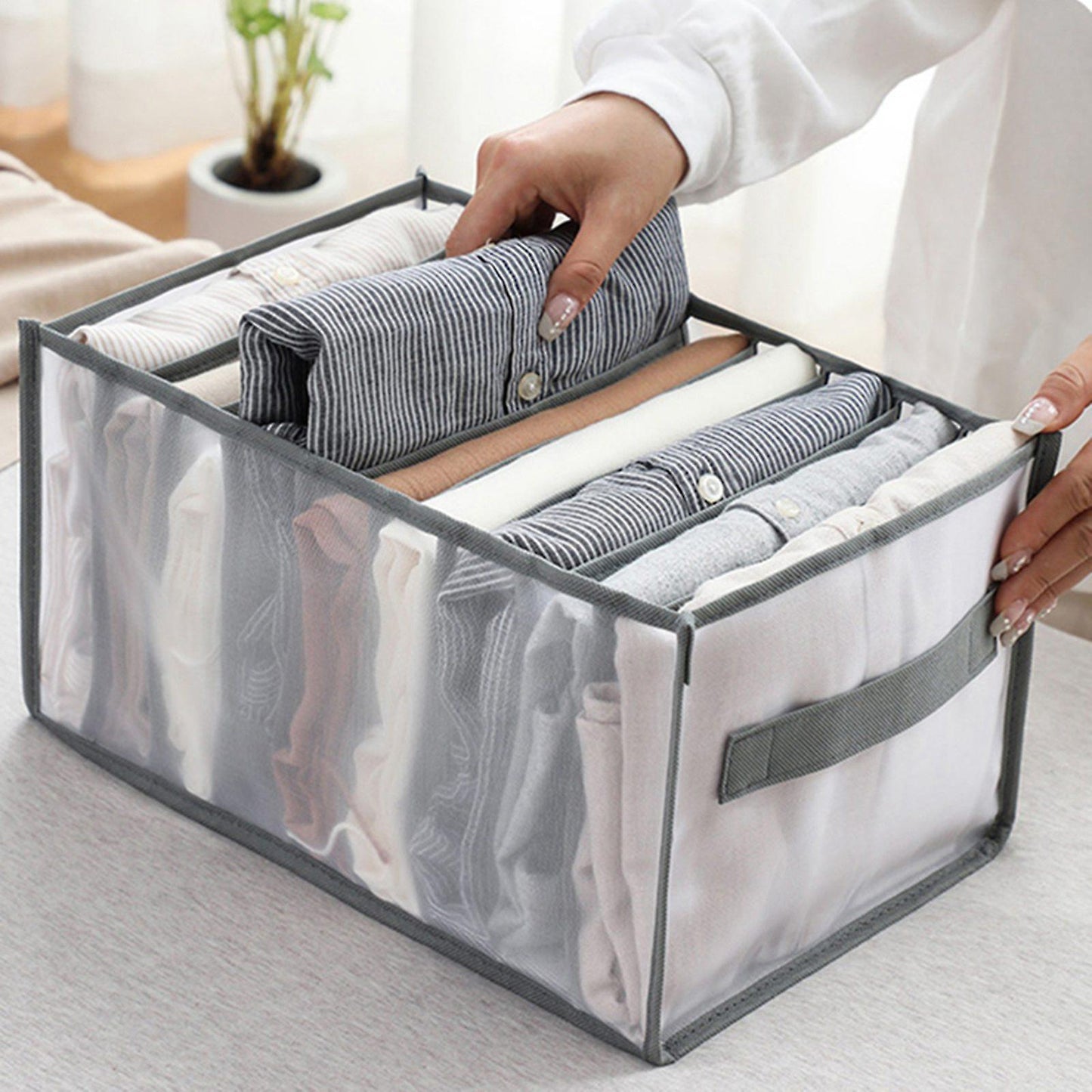 Foldable Closet Organizer Drawer Divider Organizer for Jeans Socks
