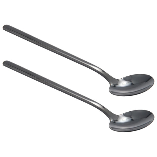 2 Pcs/set Coffee Scoop 304 Stainless Steel Coffee Spoon Black S