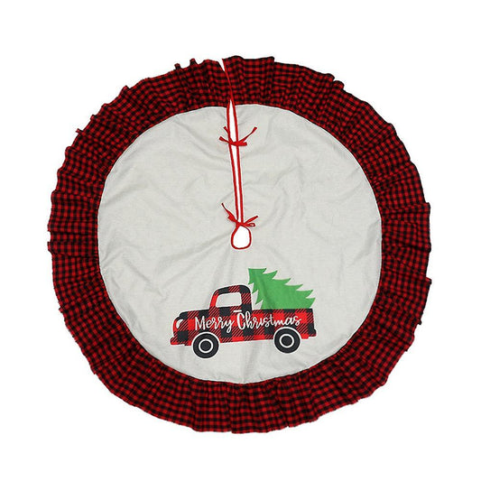 90cm New Year Decoration Christmas Tree Skirt for Scene Layout