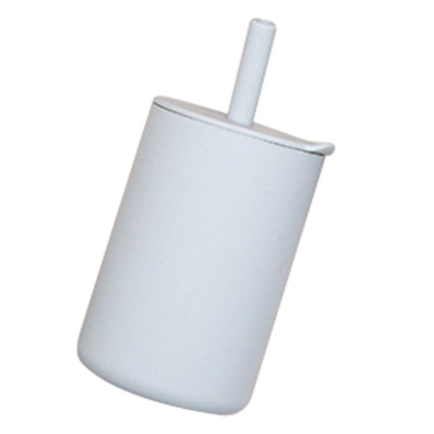 Toddler Cup Kids Silicone Training Cup with Straw (silver)
