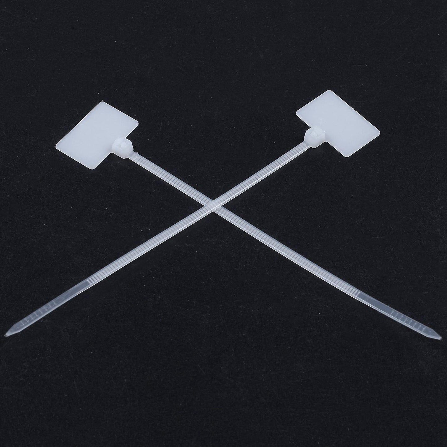 50pcs Nylon Cable Tie Label Network Zipper Trim Wrap Ring Line Label