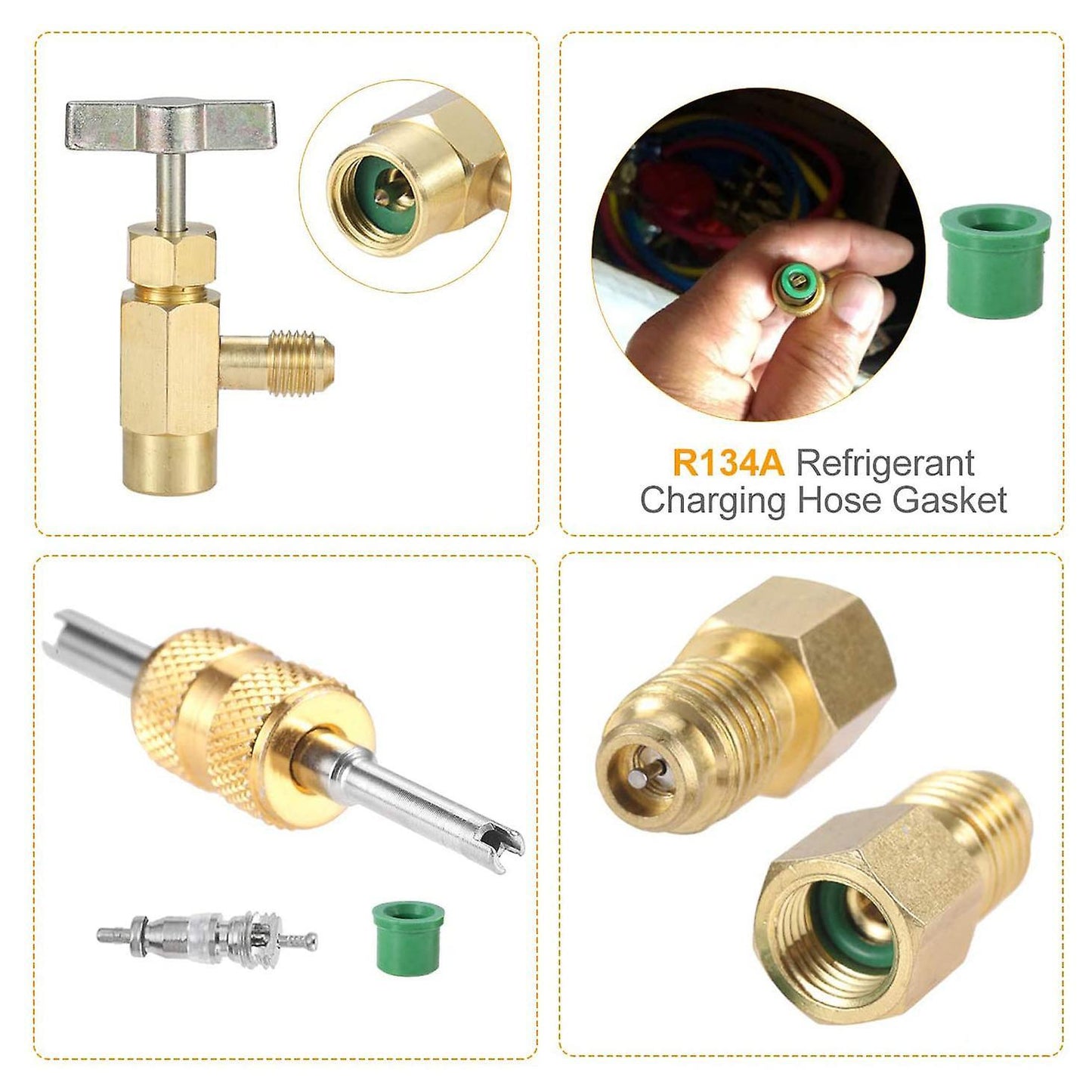 R134a Self-sealing Can Tap Valve, for 1/4inch and 1/2inch Ac Charging