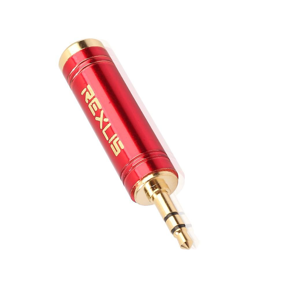 Rexlis 3.5mm Male to 6.5 Mm Female Converter for Phone Pc 1pc Black
