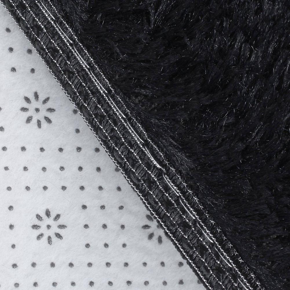 Home Rugs Living Bedroom Plush Rugs Black 40 X 40cm