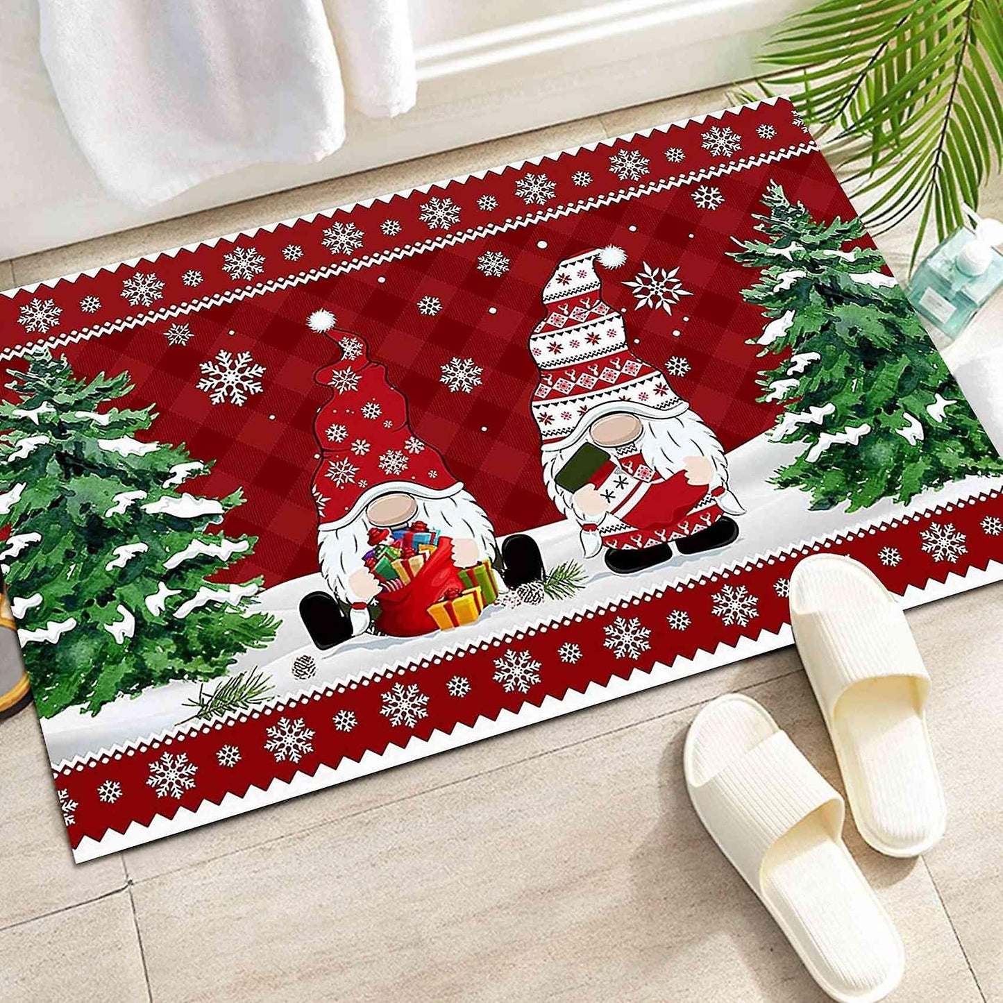 Christmas Doormat Non-slip Doormats Indoor Entrance Mat Custom E