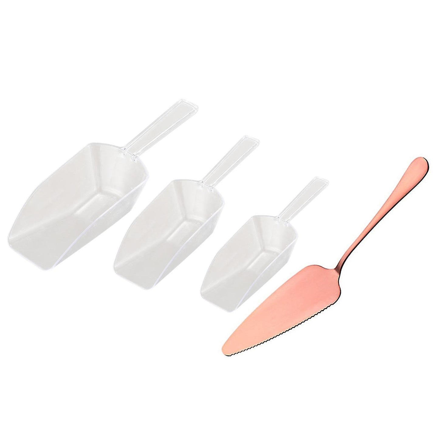 Rose Gold 304 Stainless Steel Triple-cornered Premium Cake Shovel