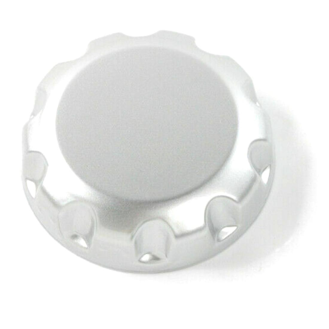 Passenger Seat Lumbar Support Adjuster Knob Button Trim Cover, Silver