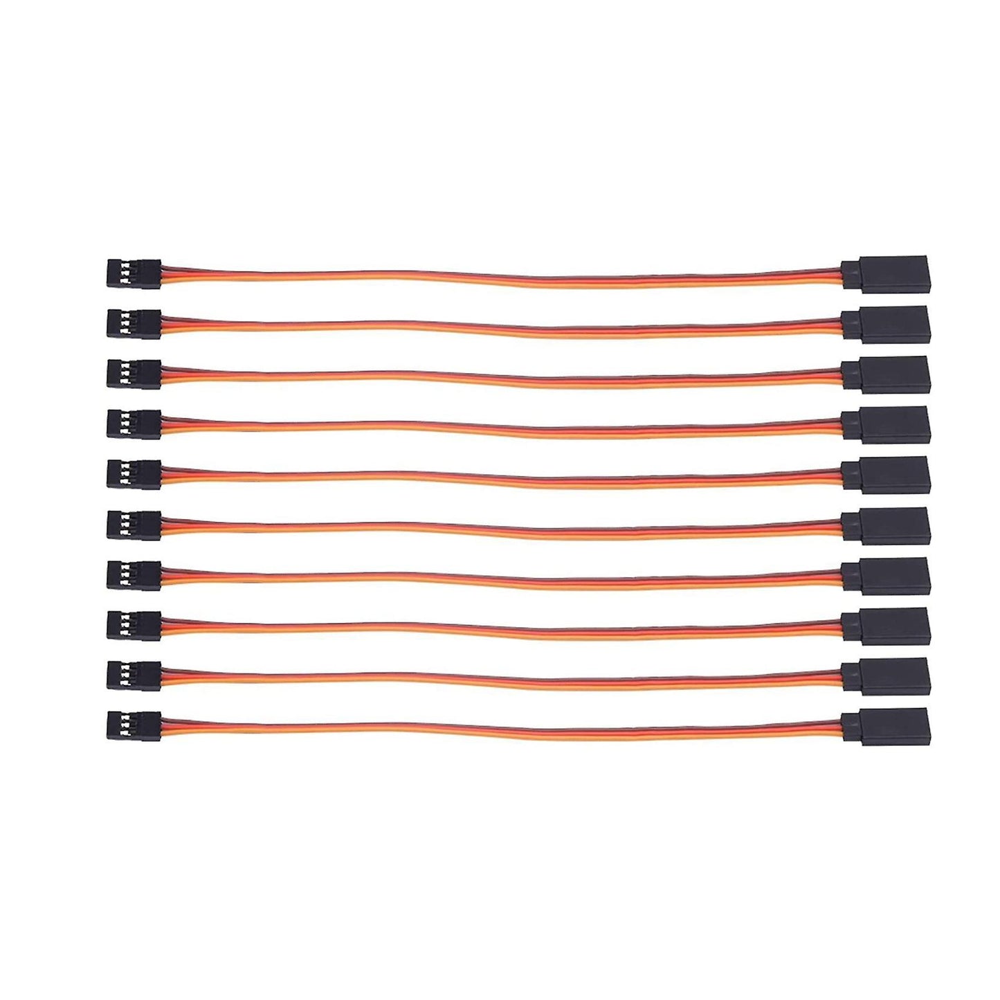 10 Pieces Of Male-to-female Servo Extension Cords for Rc Futaba's Jr