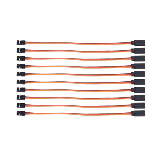 10 Pieces Of Male-to-female Servo Extension Cords for Rc Futaba's Jr