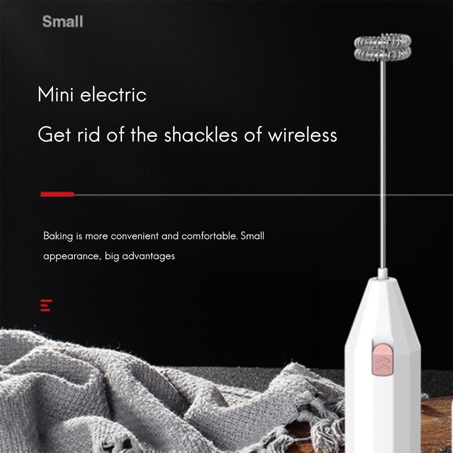 Milk Frother Electric Handheld Foamer Maker Egg Beater Food Mixer