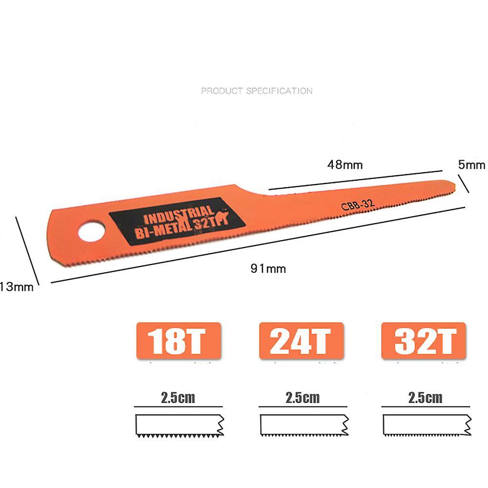 10pcs 32t Reciprocating Saw Blades for Pneumatic File Saw Tool