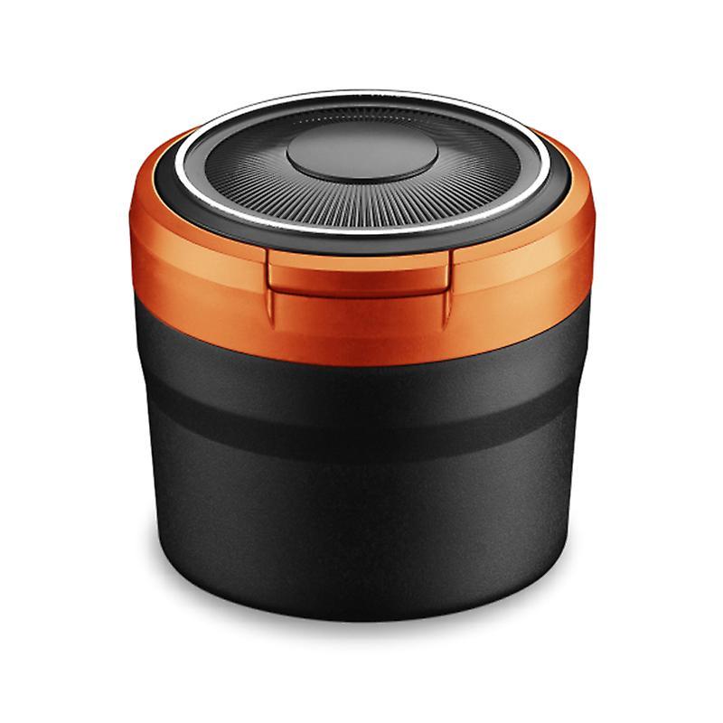 Portable Ashtray with Led Light Auto Moke Cup Holder Ash,black+orange