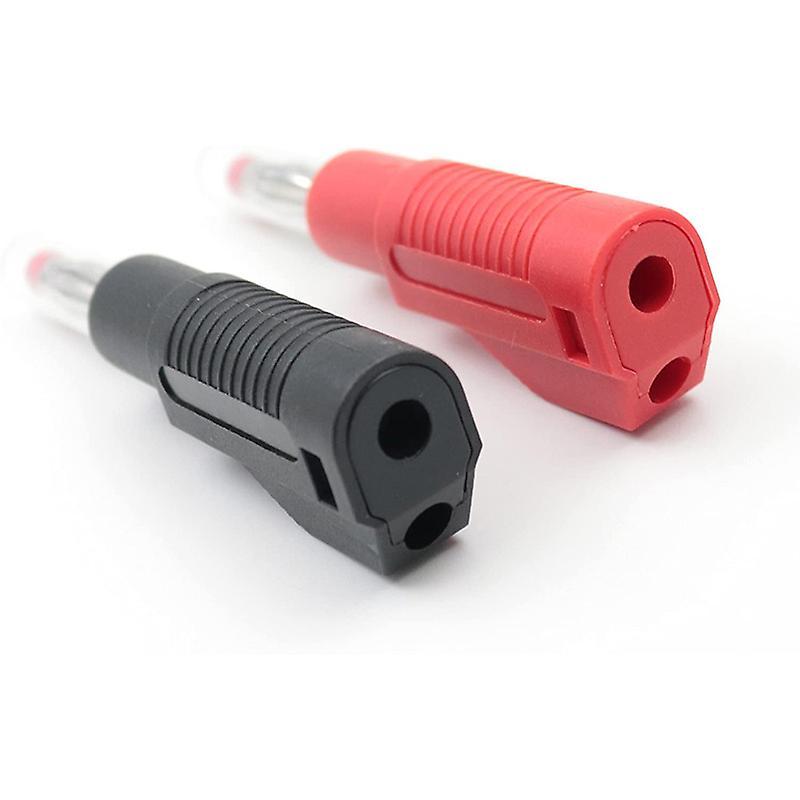10 Sets Retractable Sheath 4mm Banana Plug Connectors Plugs Adapter
