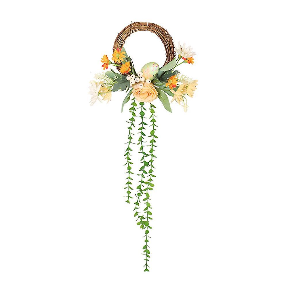 Easter Wreath Home Artificial Flower Ring Decoration