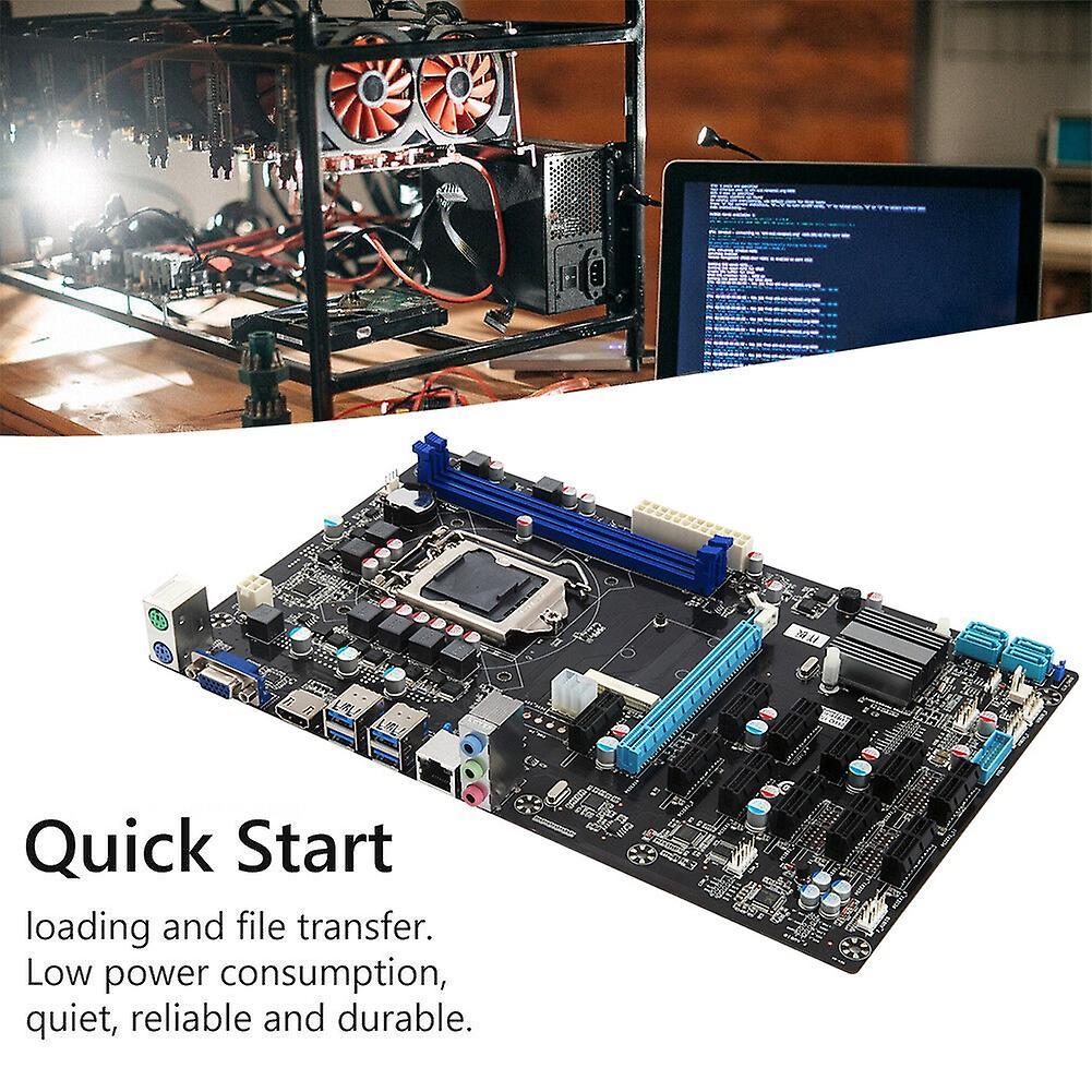 B250 Btc Mining Machine Motherboard 12 Gpu Graphics Card Slots