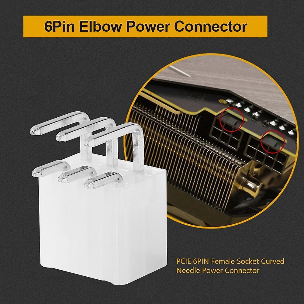 30pcs 4.2mm 6pin Female Socket Curved Needle Connector for Computer
