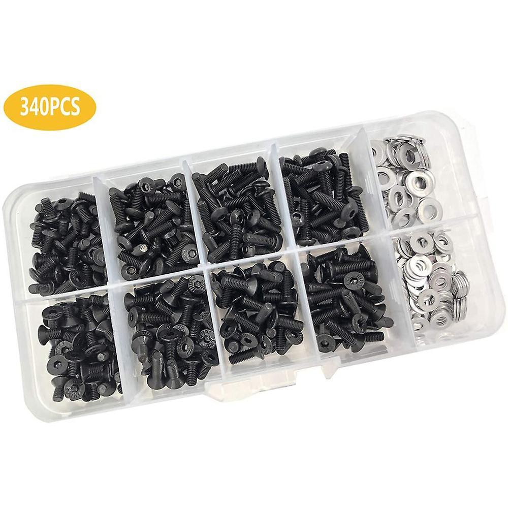 340pcs Rc Screws Kit Repair Tool M3 Flat Head/round Head & M3 M4 Flat
