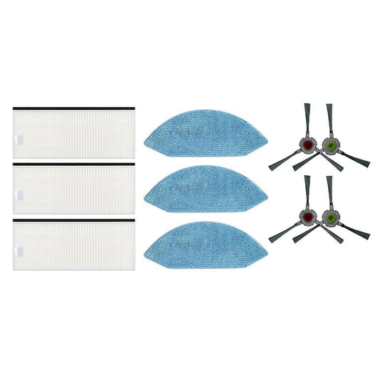 10pcs for Ecovacs U2/dgn22 Vacuum Cleaner Filter Side Brush Mop Cloth