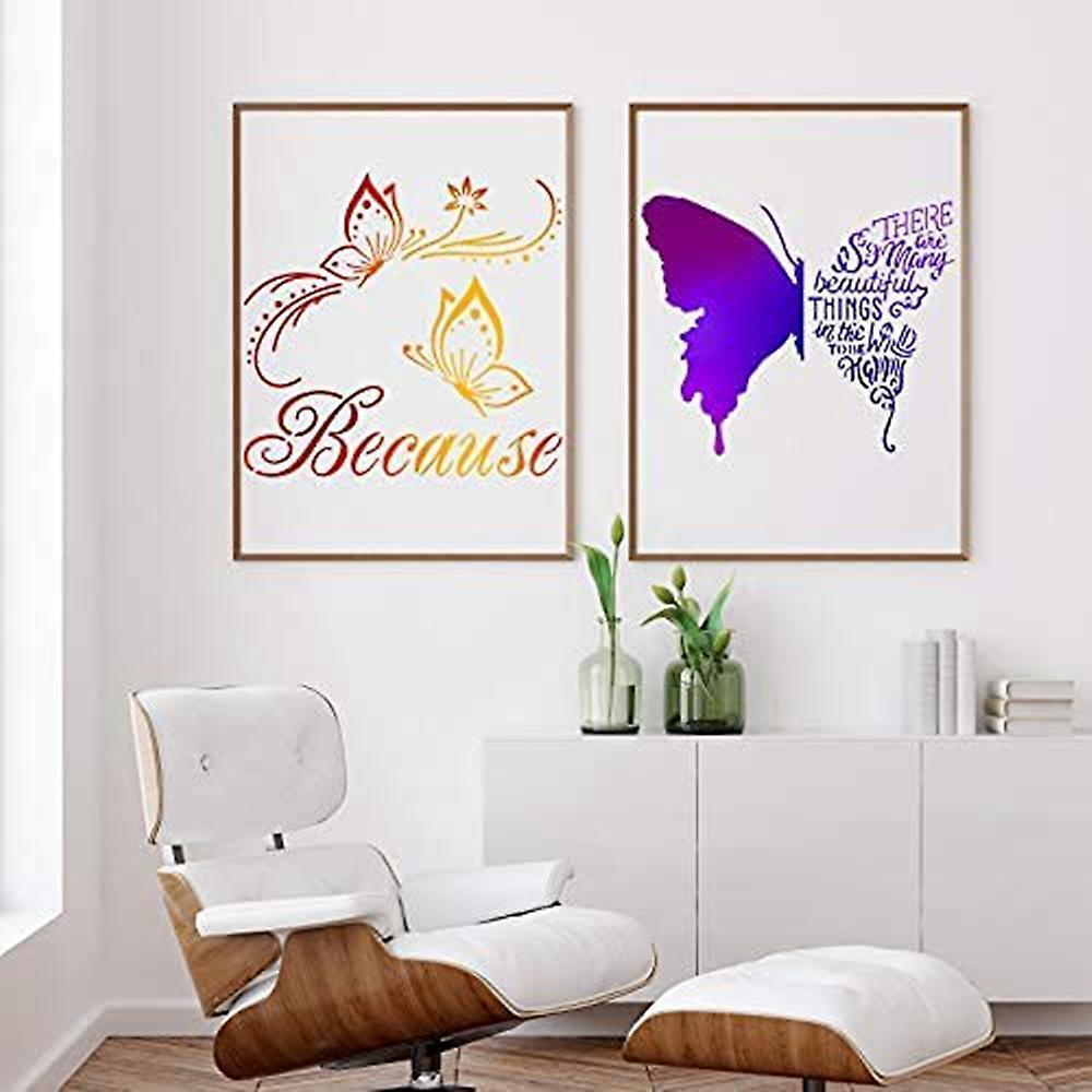 16pcs Reusable Butterfly Stencils Butterfly Template Art Painting