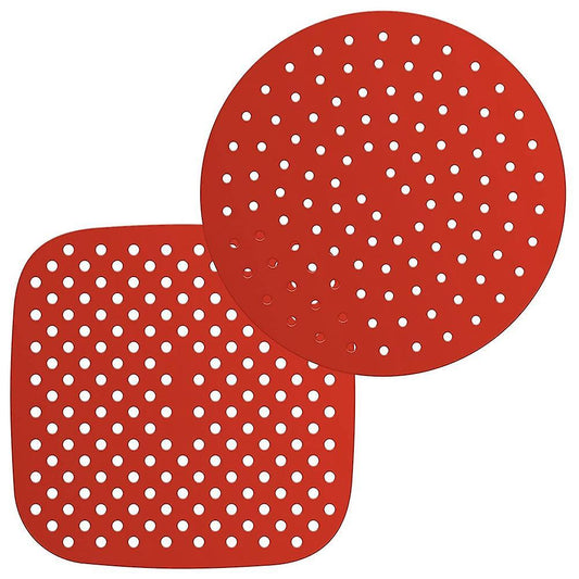 Reusable Air Fryer Silicone Liners 8 Inch Round 7.5 Inch Square
