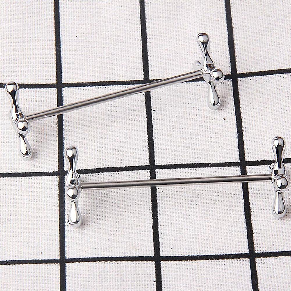 4 Pcs Zinc Alloy Chopsticks Stand Metal Craft Decoration (silver)