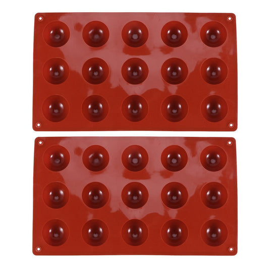 15 Demi-spheres Moule En Silicone,antiderapant,gateau De Cuisson