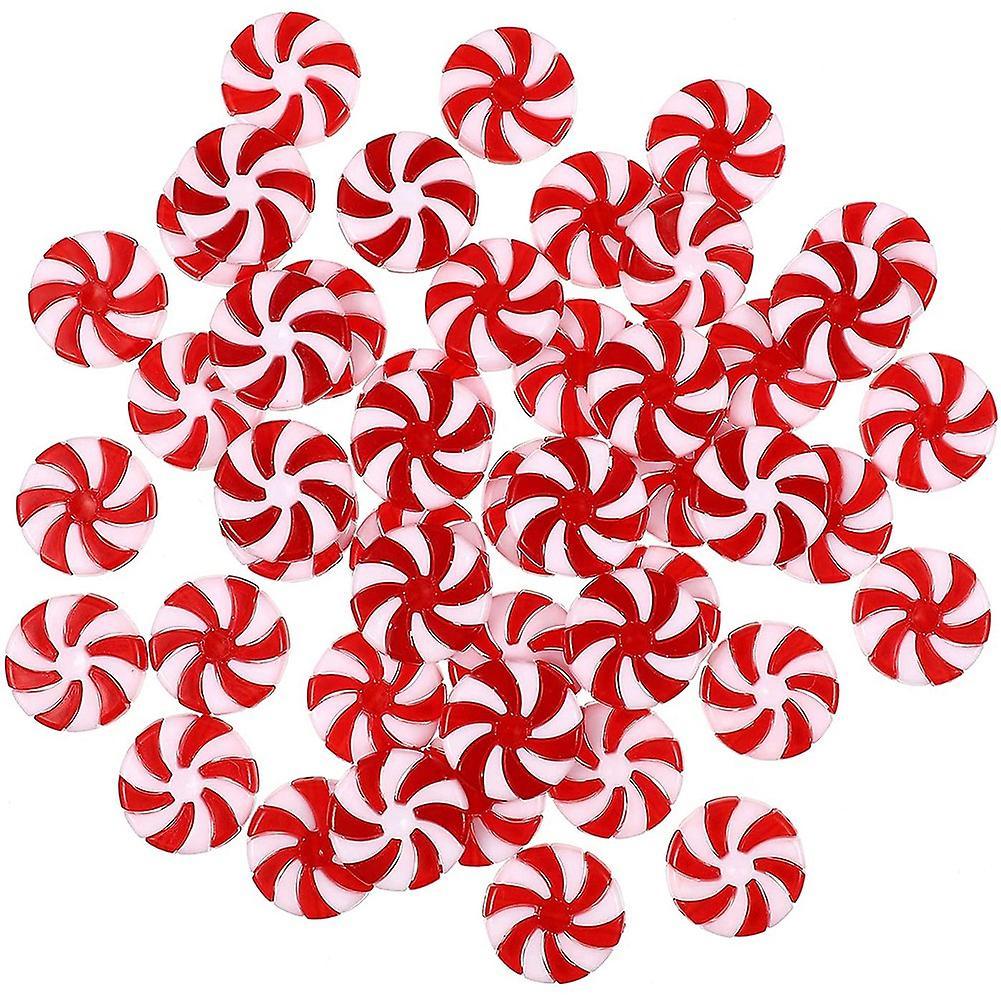 50pcs Christmas Candy Cane for Holiday Decoration Party Favors 25mm