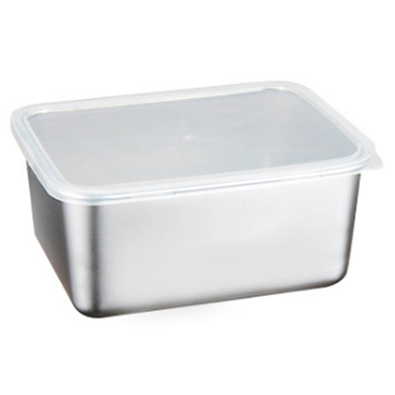 Stainless Steel Fresh-keeping Box with Lid Food Storage Box, A