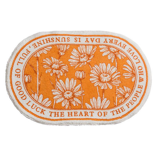 Oval Bathroom Mat Plants Carpet Nordic Welcome Doormat Home Decor B