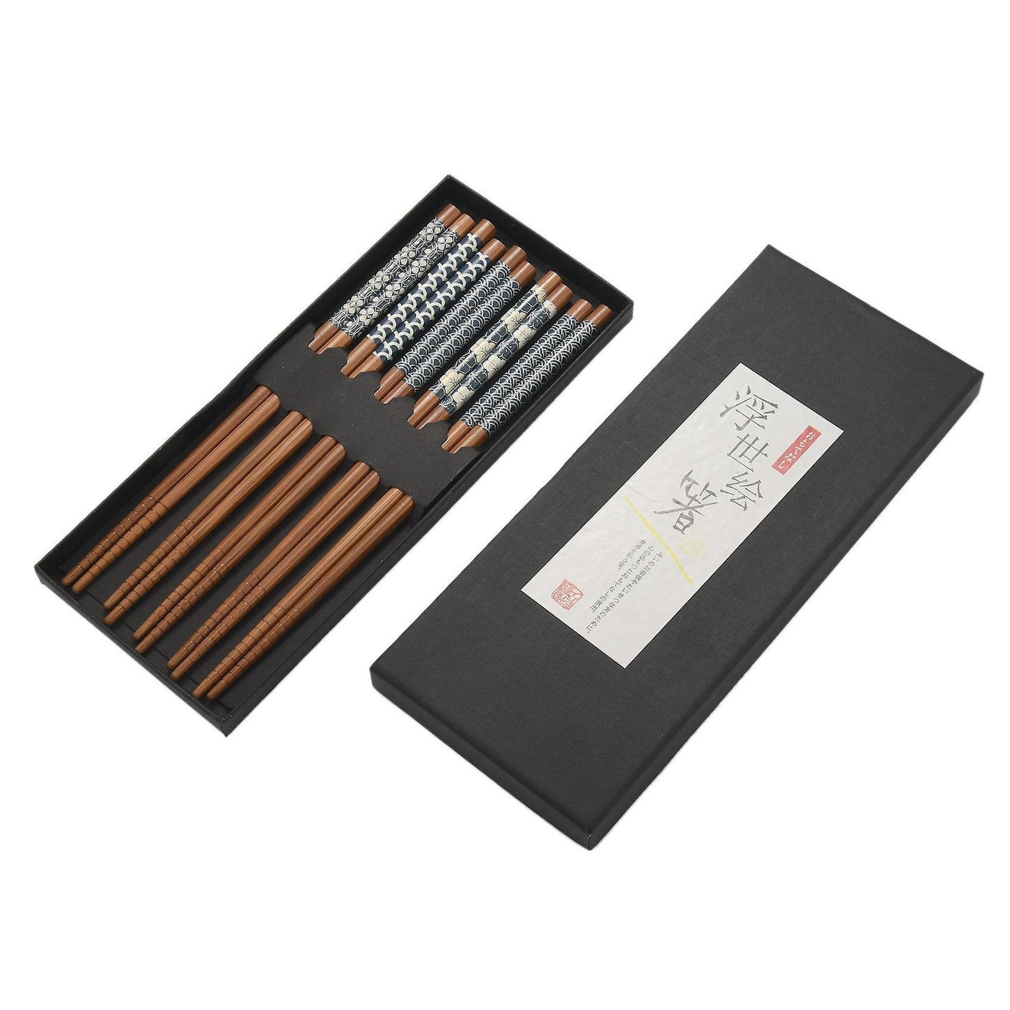5 Pairs Bamboo Chopsticks Reusable Gift Sets,dishwasher Safe,8.8 Inch