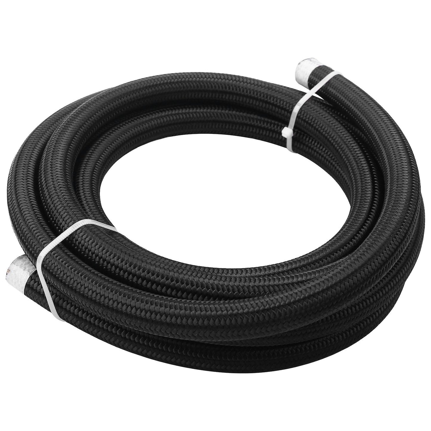 An10 -10an Stainless Steel Nylon Braided Oil Fuel Hose 12ft Kit Black