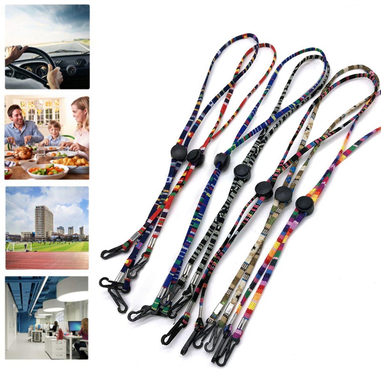 2pcs Adjustable Face Mask Hanging Rope Face Mask Lanyard Anti-lost 3
