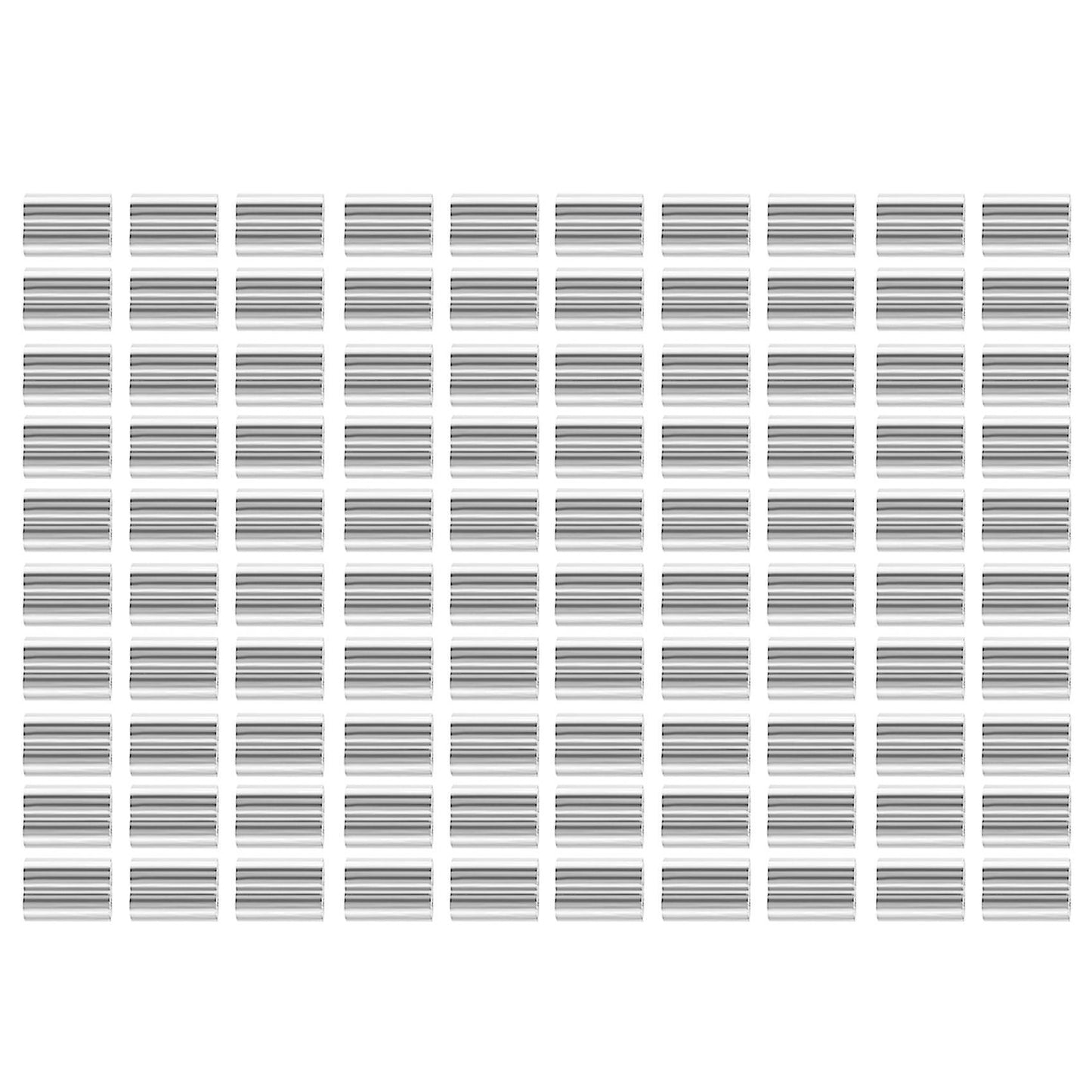 100pcs 3/32 Inch (3.0mm) Diameter Wire Rope Aluminum Alloy Sleeves