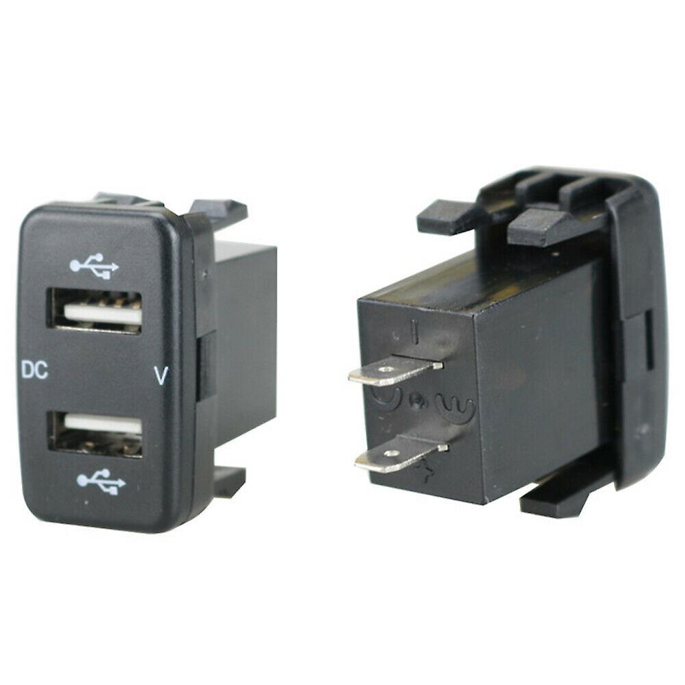 Car Charger Socket Dual Usb Port Charging Adapter for Toyota Green