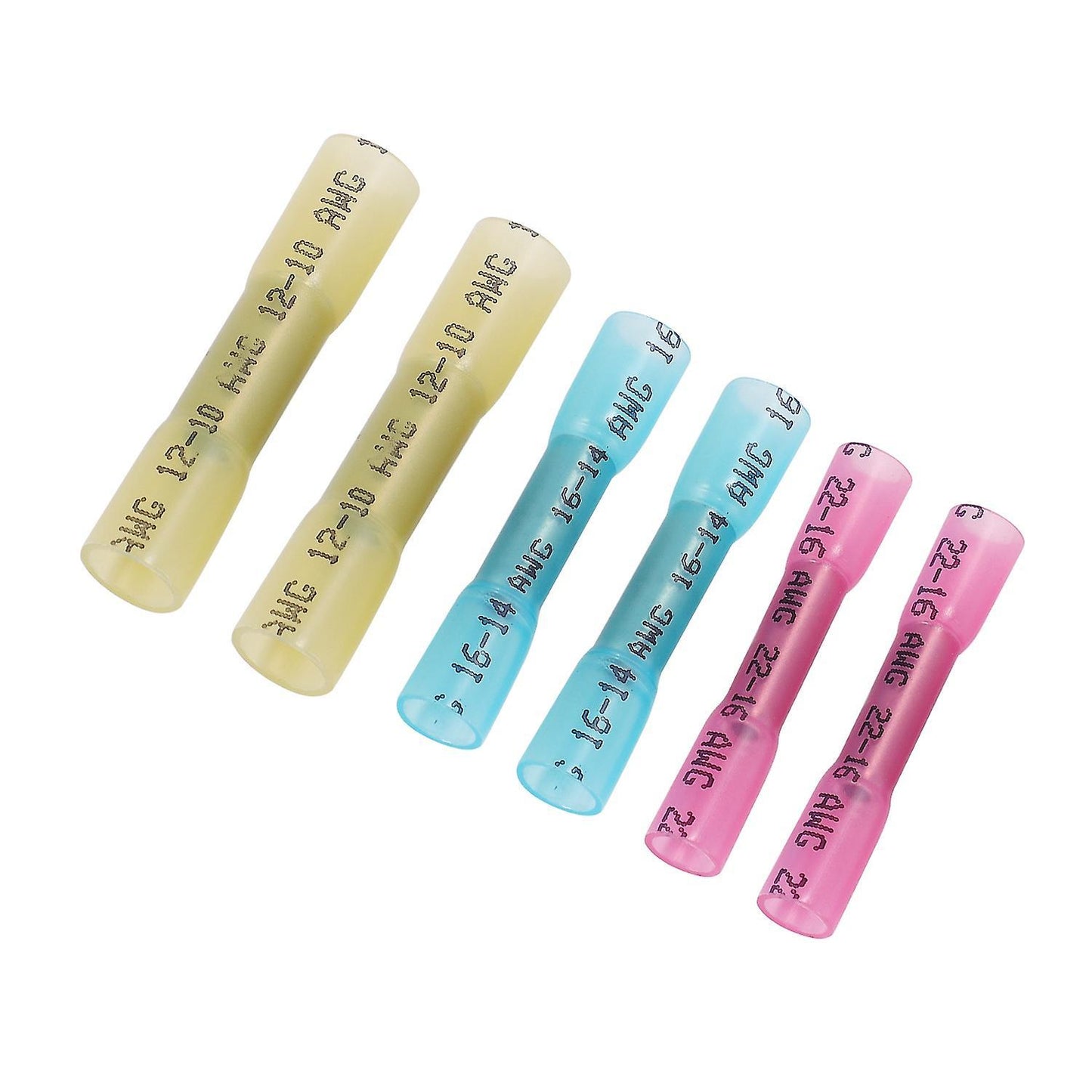 100pcs Heat Shrink Butt Terminals Insulated Electrical Wireconnectors
