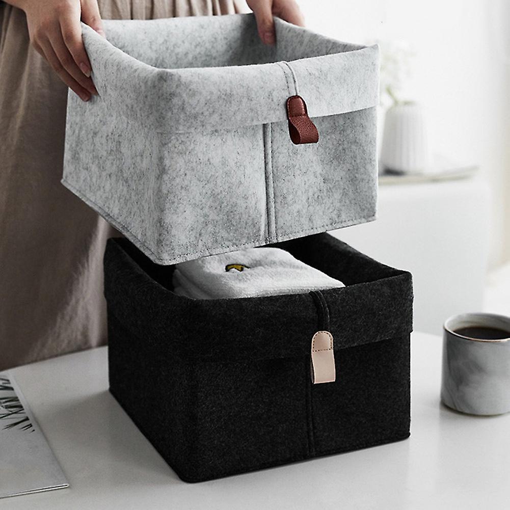 Nordic Felt Basket Living Room Table Sundries Storage Basket Grey